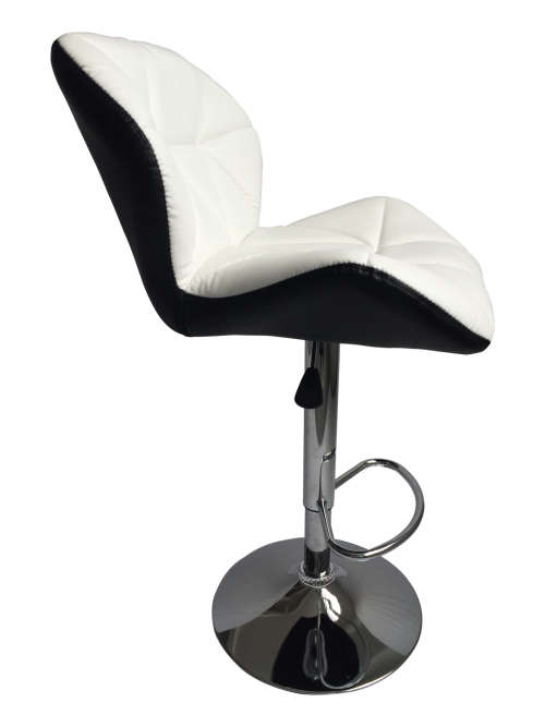 Hazlo Modern Adjustable Swivel Faux Leather Kitchen Bar Stool Chair | Set of 2