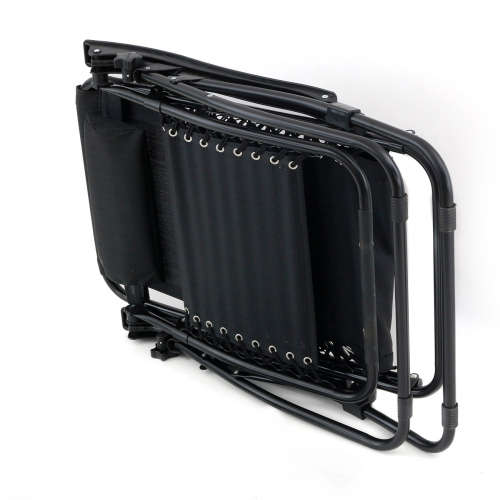 Foldable Zero Gravity Outdoor Patio Pool Beach Reclining Chair - Black [Second hand] Material Torn