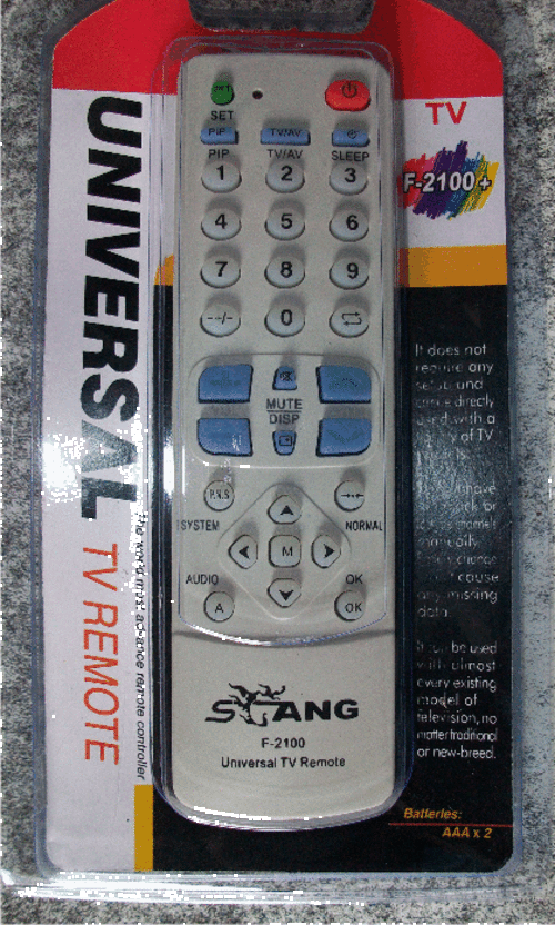 Universal TV remote controller