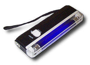Handheld True Fluorescent UV Black Light Featuring a Torch, Money, Diamond detector,