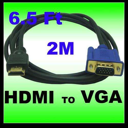 New HDMI to VGA Cable 6.5FT 2 meters