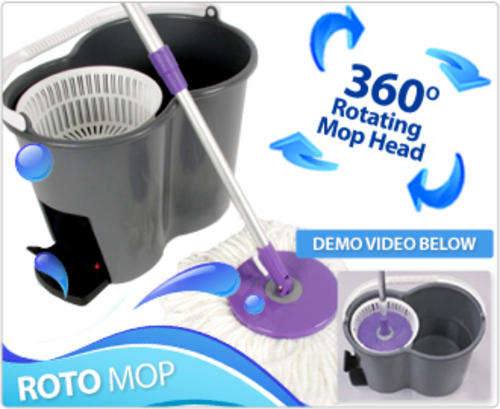 Easy Life 360 Rotating Spin MAGIC MOP w/ 2 Heads & Dry bucket, As seen on TV