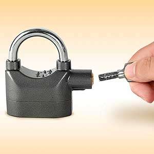 New LOCK WITH SECURITY ALARM 110dba SIREN. Activates when touched