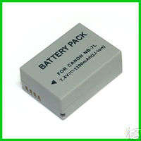 New Battery for Canon NB-7L NB7L Powershot G10 & G11