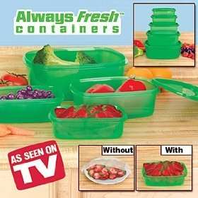 New Always Fresh Green Containers - 10 Piece Set As Seen On TV!