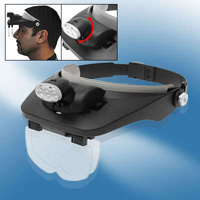 New Light head magnifying glass w/ 2 Led Lamps