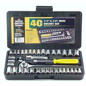 40 Piece 1/4" Drive Multi Lock Metric Socket  Wrench Set {Brand new}