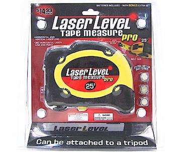 New Laser Level Tape Measure Pro 25'