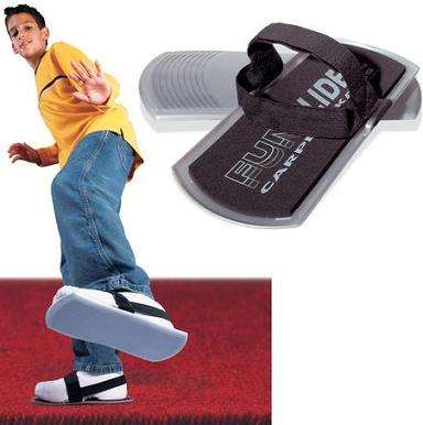 Fun Slides Carpet Skates _____ Zooooom accross any carpeted room! --- Strap em on & Go!