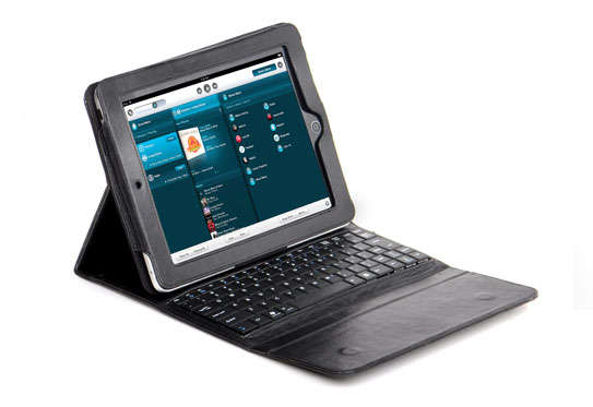 Bluetooth Wireless Keyboard w/ Protective Leather Case for Apple iPad 1 / iPad 2 & iPhone