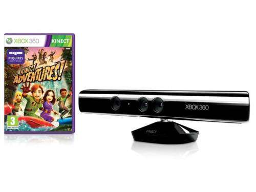 BRAND NEW Genuine Microsoft XBOX 360 KINECT SENSOR BUNDLE W/  KINECT ADVENTURES GAME!
