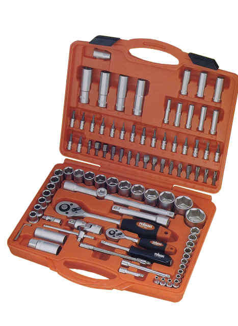 94 Piece 1/4" &12'' Drive Multi Lock Socket Set for Home and Auto