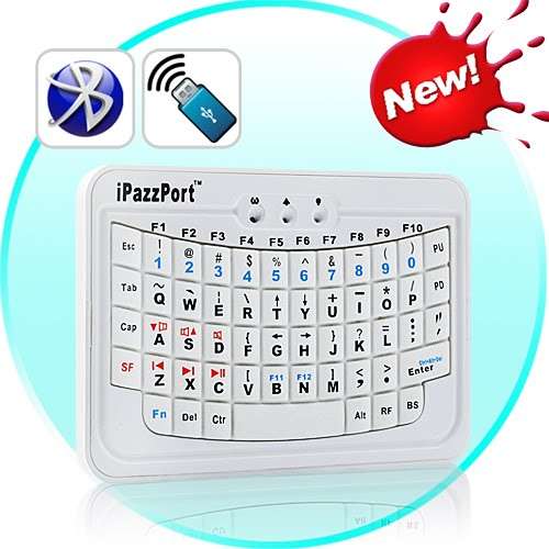 iPazzPort - Mini Bluetooth Handheld Keyboard --Enhanced tool for iPad and other touch screen devices