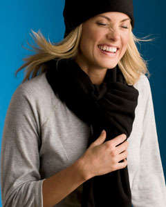 Soft thermal Microwave Heated fleece scarf w/ Pockets. --- Stay warm this winter!