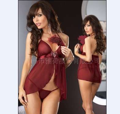 Acrylic Sexy silk like Bikini lingerie sleepwear