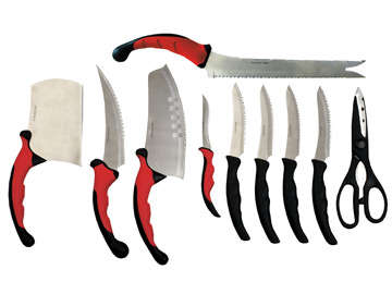 pro v Contour knives - 10 Piece Stainless steel Knife-set - INCREDIBLY SHARP!