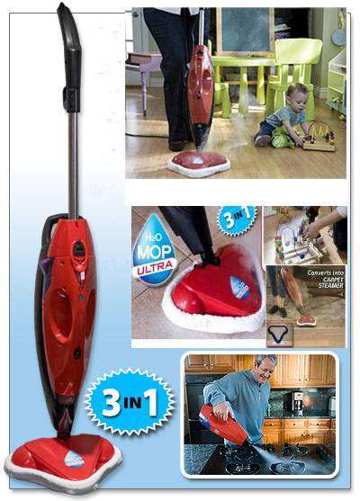 H2O MOP ULTRA - Entire house 3-1 Steam cleaner , Cleans Carpets, Windows Tiles, Floors, gates etc