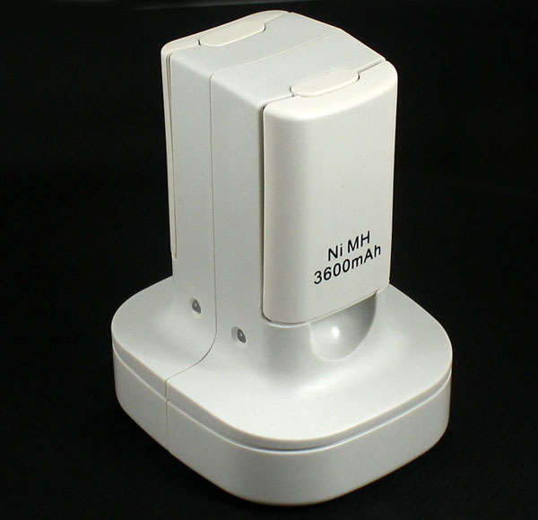 Quick-Play Dual Charger Dock+2 Batteries For Xbox 360 Controller