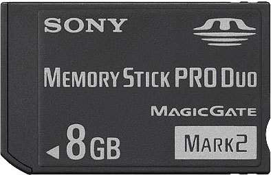 8GB Memory Stick Pro Duo Memory Card