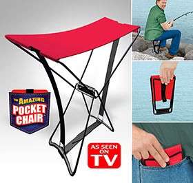 Take a seat anywhere! The Amazing Pocket Chair, The Chair that fits in your Pocket!