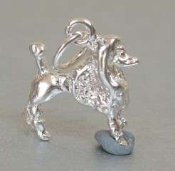 STERLING SILVER FRENCH POODLE DOG CHARM
