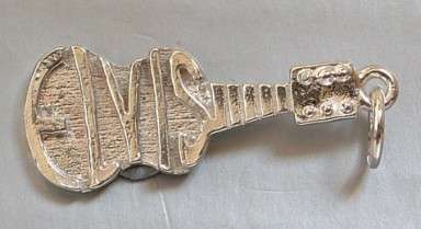 STERLING SILVER ELVIS GUITAR CHARM