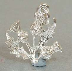 STERLING SILVER SCOTTISH THISTLE CHARM