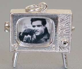 STERLING SILVER OPENING ELVIS TV SET CHARM