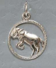 STERLING SILVER ZODIAC ARIES PENDANT/ CHARM