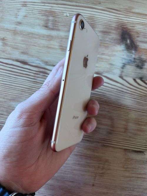 iPhone 8 Gold Cracked Back