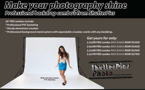 2.6x5m Professional PVC Backdrop and stand Combo