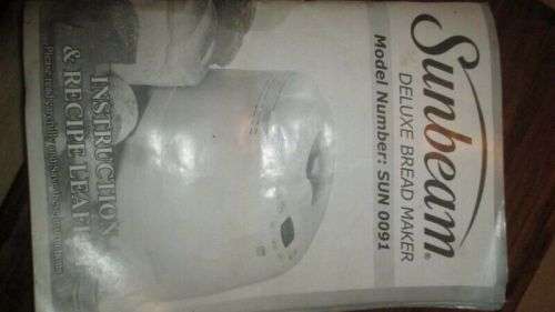 Sunbeam  deluxe Bread Maker - Jam/Cake/etc