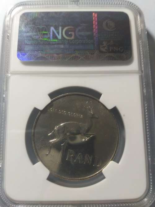 1967 Afrikaans PF63 Silver R1 graded by NGC.