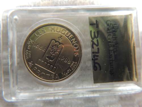 1/10 oz  Gold Proof Protea 1988 Huguenots Coin (Sealed) SACGE SLAB