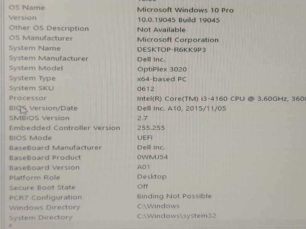 DELL Optiplex 3020 - Intel I3-4160