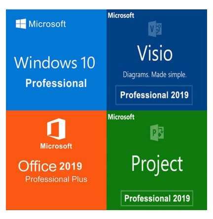 Windows 10 Pro + Office 2019| Project Pro 2019| Visio Pro 2019