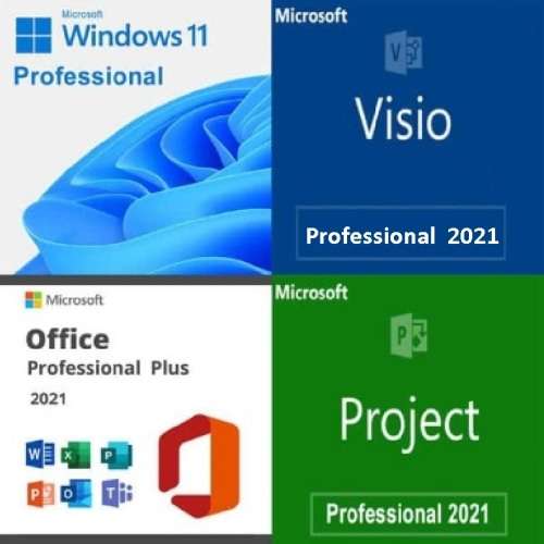 Windows 11 Pro + Office 2021| Project Pro 2021| Visio Pro 2021