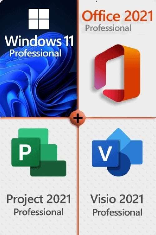 Windows 11 Pro + Office 2021| Project Pro 2021| Visio Pro 2021