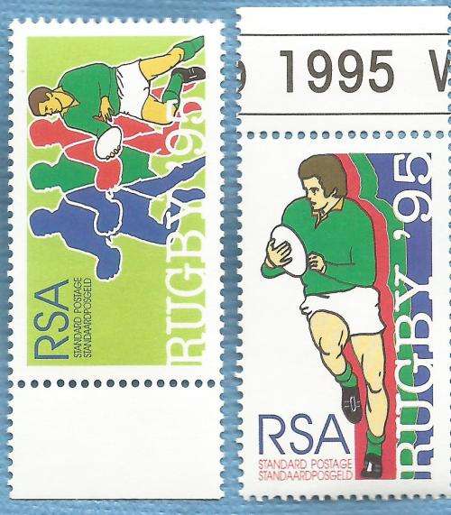 RSA .1995, 25 May.Rugby Worldcup Tournament 1995,Set of 2 Mint NH, CV R 12.00 View scans