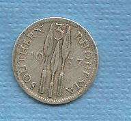 Southern Rhodesia. 1937, 3d Coin     View scans