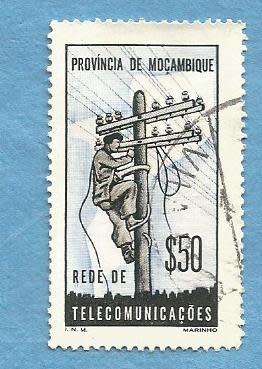 Provincia De Mocambique.1965.Tax for Telecommunications. 1 Used. CV+/-  R 6.00 View scans