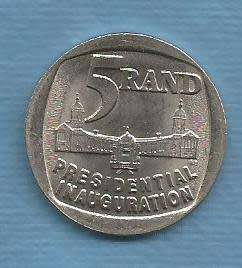 R.S.A. 1994 .Five Rand Coin.Presidential Inauguration.  R 35.00 View scans