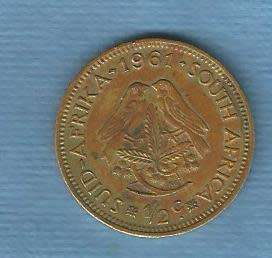 R.S.A. 1961 .Half Cent Coin. Circulated R 31.00 View scans