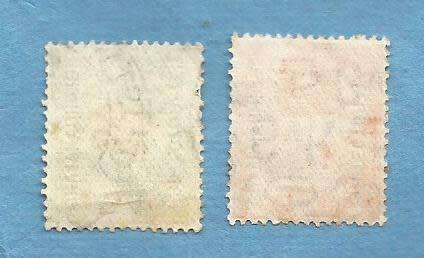Bechuanaland 1913/24.KGV British stamps overprinted.2 old used Stamps.  C V R 100.00 View scans