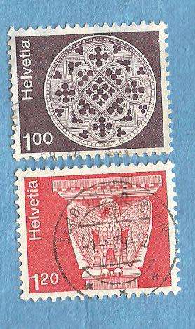 Switzerland. 1974. Definitive Issue. 2 Used Stamps  C V+/-R 23.00 View scans