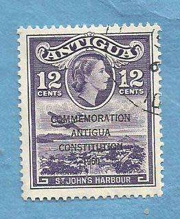 Antigua. 1960. Commemoration Antigua Constitution 1960. 1 Used.  CV  +/- R 5.00 View scans