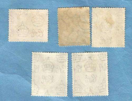 Toga.1942/49. Queen Salote and Local Motives. 5 Mint Stamps.  CV +/- R 125.00 View scans