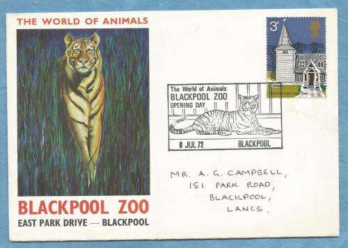 Great Britain. 1972.6 July.Blackpool Zoo Opening Day Cover    R 78.00 View scans