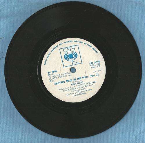 7 Single Vinyl Record,Pink Floyd.Another Brick in the Wall1979.See Desc.below. V R 47.00 View scans