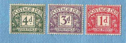 Great Britain.1924/31. Numerical Stamps. 3 Mint Stamps. CV+/- R 88.00  View scans